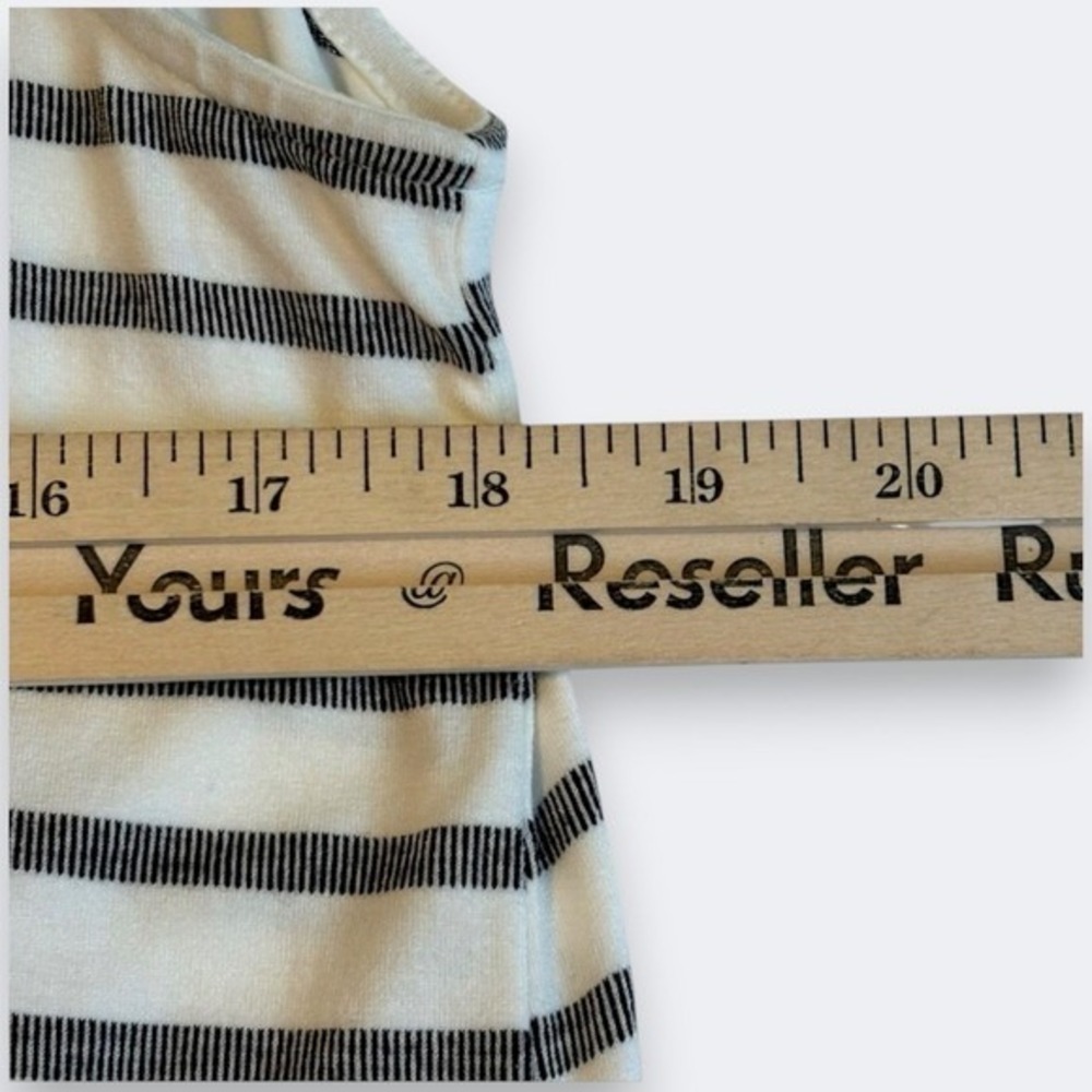 J. Jill Womens Wearever Striped Sleeveless Sheath Dress Size M Black White Knit - Picture 3 of 7
